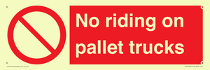 No riding on pallet trucks